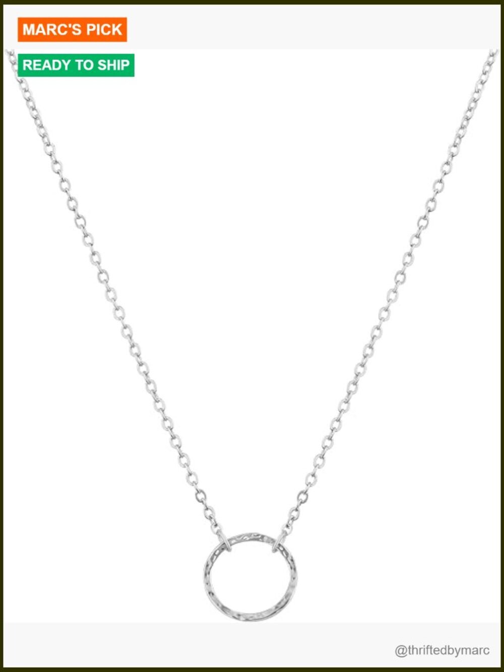 Gold Circle Pendant Necklace Dainty Charm Jewelry for Women